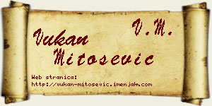 Vukan Mitošević vizit kartica